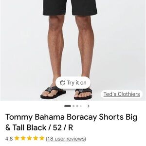 Tommy Bahama Black Flat Front Shorts